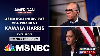 Preview Lester Holts Exclusive Interview With VP Kamala Harris [upl. by Ybab]