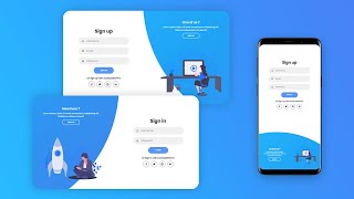 Responsive Login amp Registration Form Using HTML amp CSS amp JS  Sliding Sign In amp Sign Up Form [upl. by Weil]