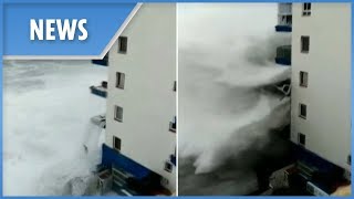 Massive waves devastate Tenerife during worst storm in 40 years [upl. by Talbert]