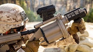 US Marines Training With The M32A1 Milkor MGL 40mm  M203 M79 amp Shotguns [upl. by Leacock515]