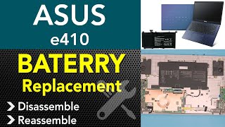 ASUS e410 Battery Replacement guide STEP by STEP [upl. by Udell]