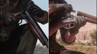 Red Dead Redemption 2  RDR1 vs RDR2  Weapon Comparison [upl. by Chatav]