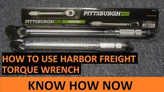 How to Use Harbor Freight Torque Wrench [upl. by Bernadina696]