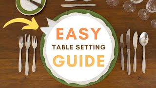 How to Set a Dinner Table with Cutlery FULL TUTORIAL [upl. by Akinirt]