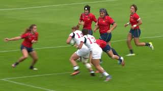 HIGHLIGHTS USA beat Spain 43  0 at the Womens Rugby World Cup [upl. by Boelter]