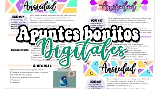 Como hacer apuntes bonitos digitales  parte 2 [upl. by Ainirtak349]