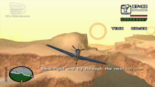 GTA San Andreas  Walkthrough  Pilot School 4  Circle Airstrip and Land HD [upl. by Joslyn]