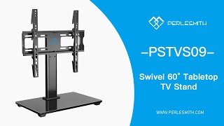 PERLESMITH PSTVS09 Swivel Table Top TV Stand for 32 55 Inch TVs [upl. by Walling]