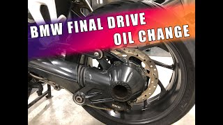 BMW K1200R Final Drive Oil Change Service [upl. by Iron]