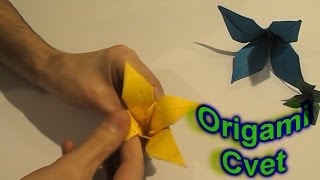 ORIGAMI Cvet Od Papira  How To Make A Paper Flower [upl. by Inaleon]