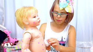 My Reborns Adeline Gets Chickenpox Reborn Babies Get Sick [upl. by Schwinn]