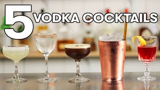 5 x EASY VODKA COCKTAILS part 2 [upl. by Hsreh]