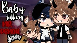 Babysitting Mr Demon Son  Original Gacha Life Mini Movie [upl. by Eisse]