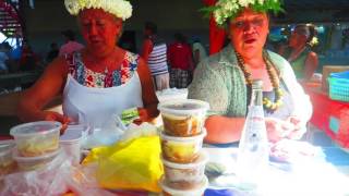 TOUR OF THE PAPEETE MARKET IN TAHITI  Sights amp Sounds [upl. by Haldas522]