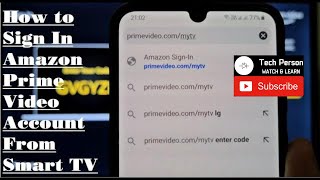 How to Sign In Amazon Prime Video Account from Smart TV [upl. by Hsac5]