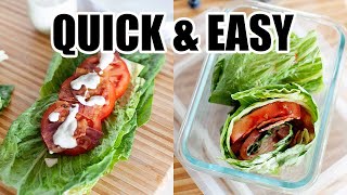 Quick amp Easy BLT Lettuce Wraps  Low Carb Lunch [upl. by Walke]