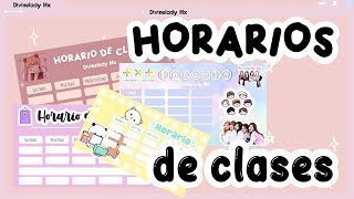 COMO HACER UN HORARIO DE CLASES [upl. by Imef]