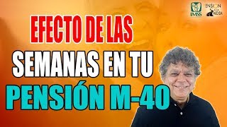 El efecto de las semanas cotizadas en tu pensión modalidad 40 [upl. by Idnahc]