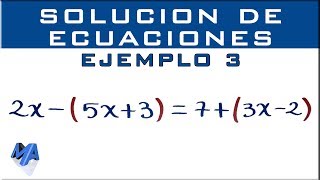 Solucionar ecuaciones lineales  Ejemplo 3 [upl. by Nnoryt583]