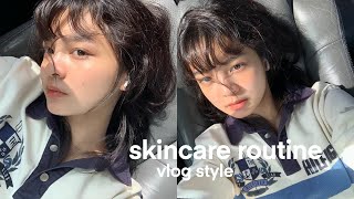 Skincare Routine for Glowy Clear Skin 💦 Morning amp Night Korean Skincare Routine for Combo Skin [upl. by Kimball]