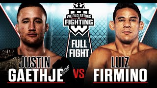 Full Fight  Justin Gaethje vs Luiz Firmino Lightweight Title Bout  WSOF 34 2016 [upl. by Naashom43]