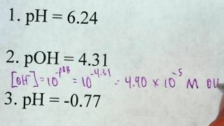 Calculating Hydroxide Ion Concentration [upl. by Coughlin349]