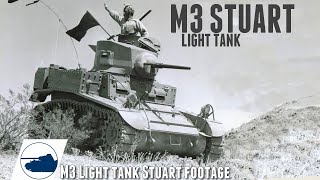 WW2 M3 Stuart Light Tank footage Part 1 [upl. by Eardnoed]