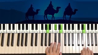 We Three Kings Piano Tutorial Lesson [upl. by Aidualc]