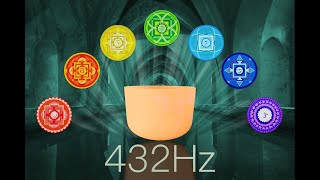 All 7 Chakras Crystal Singing Bowls 30 Min Deep Opening amp Balancing Meditation Music  432Hz based [upl. by Akemrej]