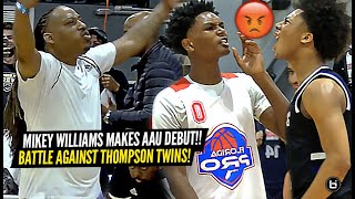 Mikey Williams Makes CRAZY AAU Debut vs 5 Star Thompson Twins The MOST LIT AAU Game of 2021 [upl. by Sirrep]