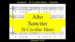 Gounod  St Cecilia Mass  Sanctus  Alto [upl. by Akima]