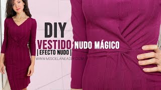 DIY VESTIDO FÁCIL  Cómo hacer un vestido ajustado EFECTO NUDO MÁGICO [upl. by Tooley]