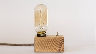 wood lamp how to make a vintage lamp edison lamp [upl. by Goerke921]