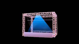 Holographic Projection Pepper Ghost setup with Christie projectors [upl. by Nilre]