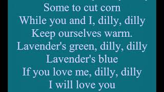 lavenders blue dilly karaoke lyrics [upl. by Jd]