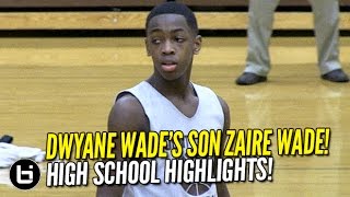 Dwyane Wades son Zaire Wade nephew Dahveon Morris Team Up High School Highlights [upl. by Hannasus119]