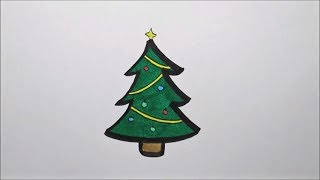 Zo teken je een kerstboom  How to draw a christmas tree [upl. by Burtis]