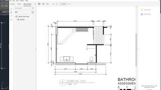 AutoCAD Bathroom Plan Drawing [upl. by Claudius648]