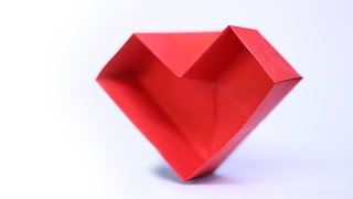 Origami Heart Box  How to Fold [upl. by Lauter669]