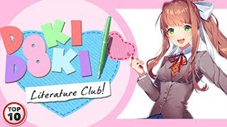 Top 10 Doki Doki Literature Club Darkest Moments [upl. by Modnarb]