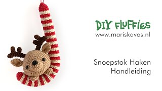 Kerst Snoepstok Haakpatroon Nederlands Amigurumi haken voor beginners [upl. by Lonergan]