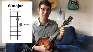 Easy Mandolin Chords  G C D  Beginner Lesson [upl. by Nani205]