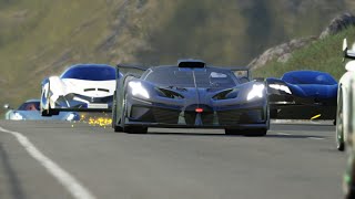 Bugatti Bolide vs Hypercars at Highlands [upl. by Halilad]