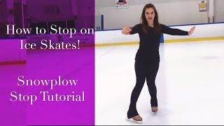 How to stop on Ice Skates Forward Snowplow Stop [upl. by Androw]