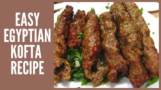 Egyptian Beef Kofta Recipe  Kabobs  MeatballsAuthentic [upl. by Naillij765]