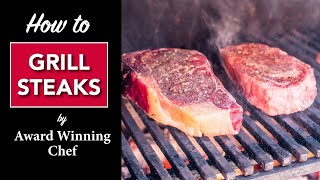 🔥 HOW to GRILL a STEAK 🥩 by MASTER CHEF [upl. by Riba]