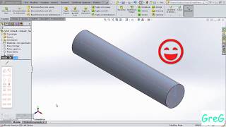 Solidworks Tutorial  Cilindro  Cylinder [upl. by Aiyn611]