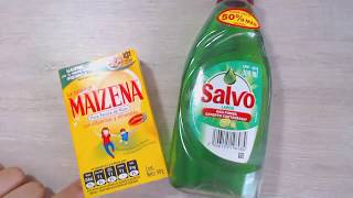 CÓMO HACER SLIME SIN PEGAMENTO CON LAVALOZA SALVO Y MAIZENA [upl. by Shewchuk]