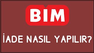 Bim İade Nasıl Yapılır İade İşlemleri [upl. by Ycak]