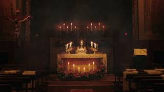 Peaceful Holy Hour in Cathedral  Eucharistic Adoration with Gregorian Chants Ambience 1 Hour [upl. by Etnoved]